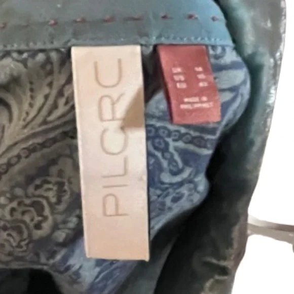 Pilcro Aqua Velvet Button-Down Blouse - Picture 2 of 9